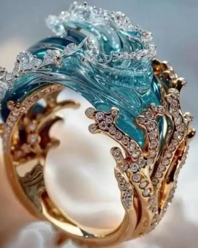 The Daphne Creative Wave Resin Decoration Jewelry Set Detail – La Rose Couture Jewellery & Accessories