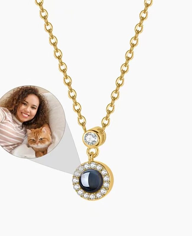 The Clemence Photo Projection Necklace Detail – La Rose Couture Jewellery & Accessories