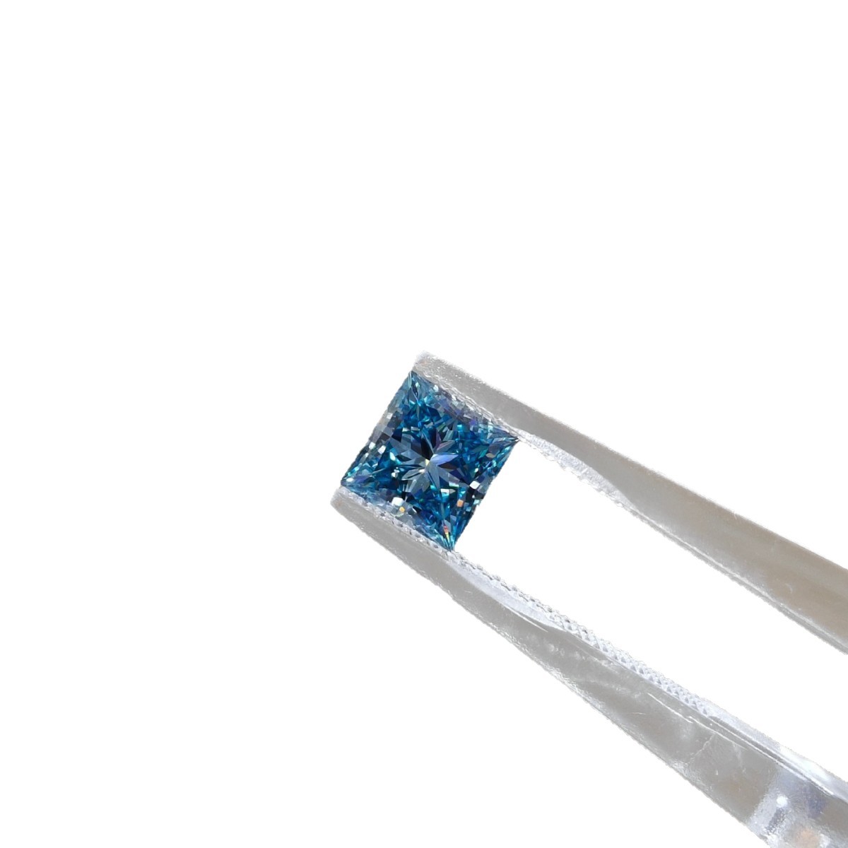 IGI Certified Princess-Cut Royal Blue Laboratory-Grown Loose Diamond - Image 2