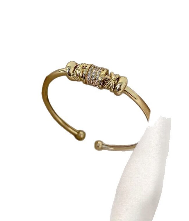 The Ophelie Adjustable Open Waist Copper Alloy Bracelet Detail – La Rose Couture Jewellery & Accessories