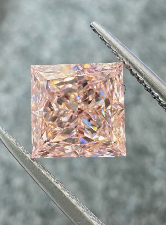The Prudence Igi Certified 1.31ct Princess Cut Pink Lab Grown Cvd Loose Diamond for Jewelry – La Rose Couture Jewellery & Accessories