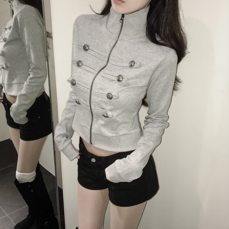 Women's Stand-Collar Short Coat - Image 2