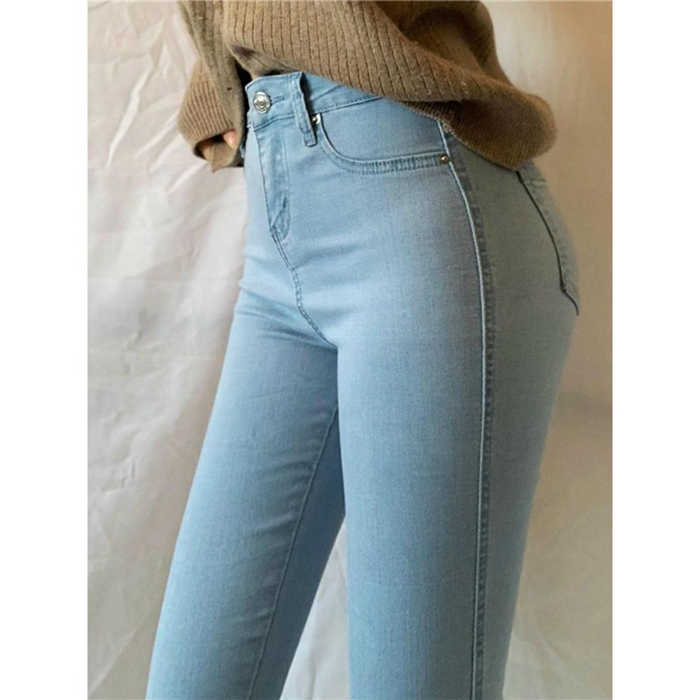 Stretch light blue denim jeans - Image 5