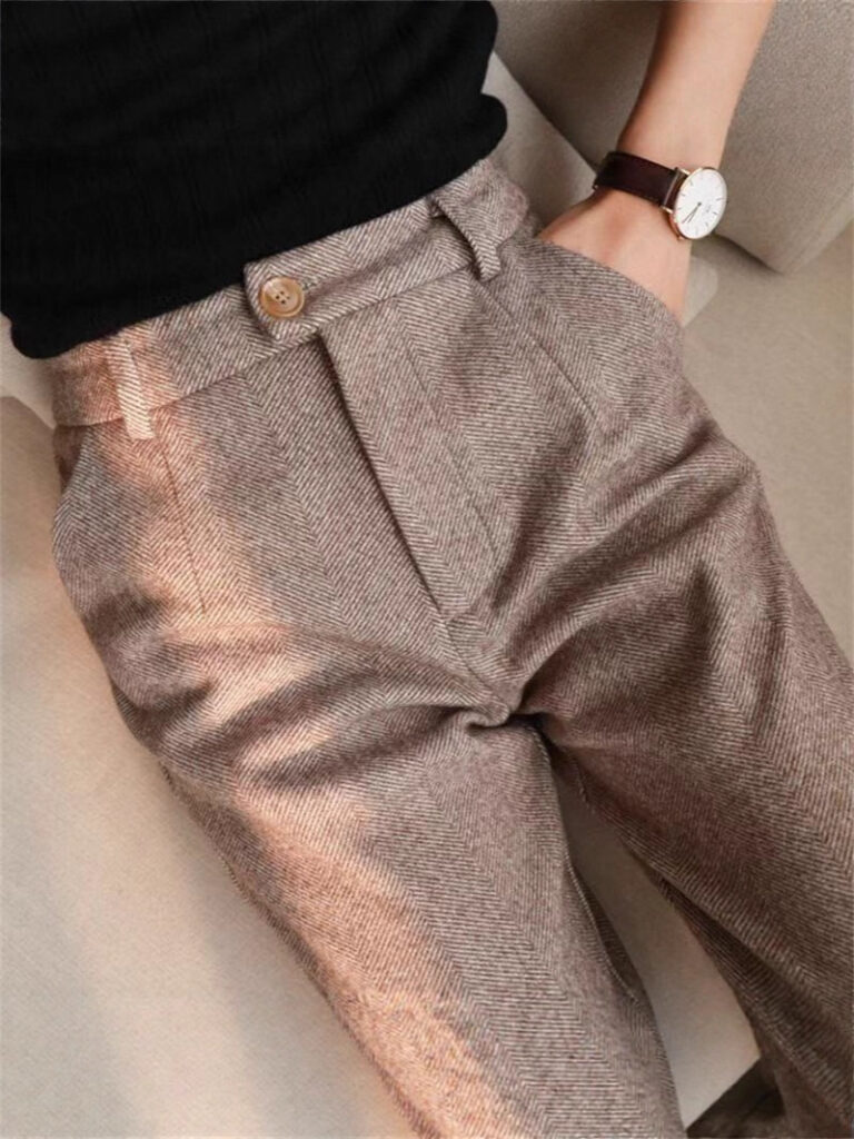 The Prudence Woolen Pants – La Rose Couture Trousers & Skirts