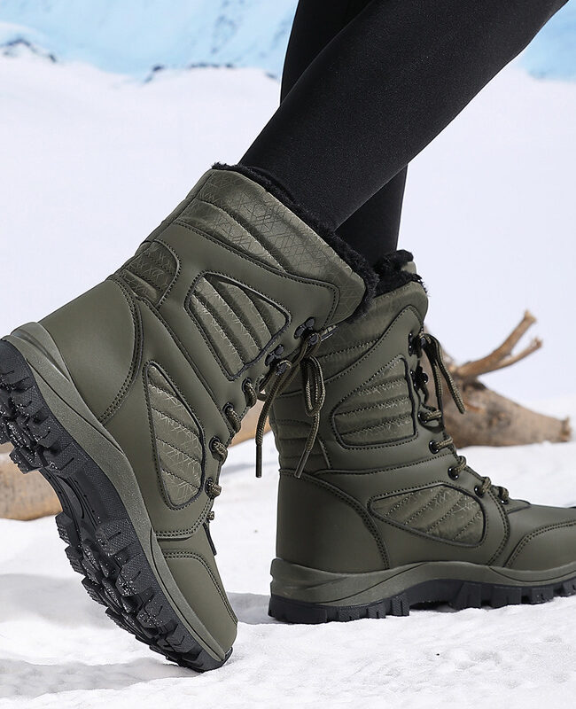The Nathalie Warm Fleece Lined Snow Boots Detail – La Rose Couture Shoes & Footwear