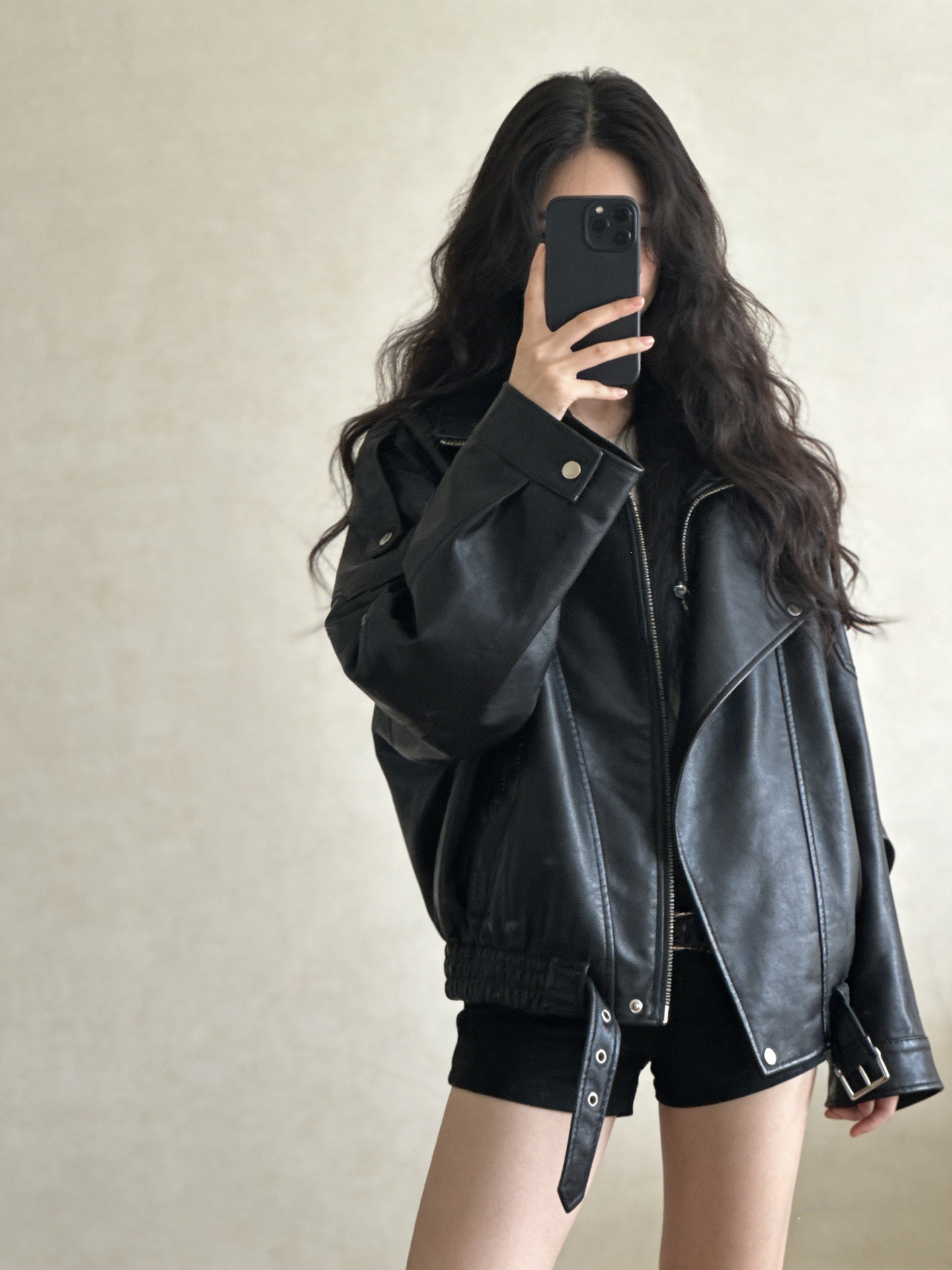cool and stylish loose PU leather jacket - Image 2