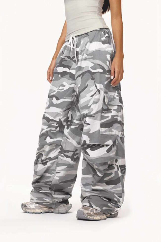 The Therese Camouflage Workwear Casual Pants Detail – La Rose Couture Trousers & Skirts