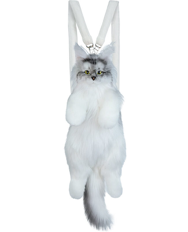 The Gaia Maine Gray Cat Backpack Simulation Bag Detail – La Rose Couture Handbags & Clutches