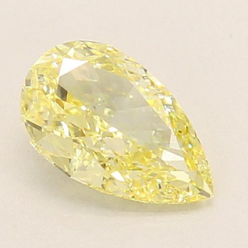 Waterdrop-shaped yellow colored diamond, natural diamond - Image 2