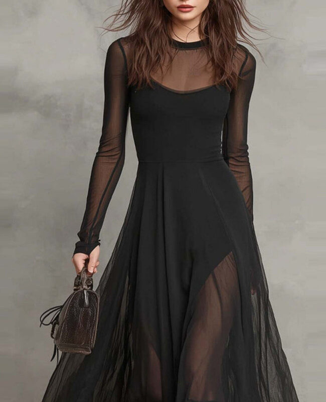 The Seraphine Elegant Long Sleeve Mermaid Dress Detail – La Rose Couture Dresses & Gowns