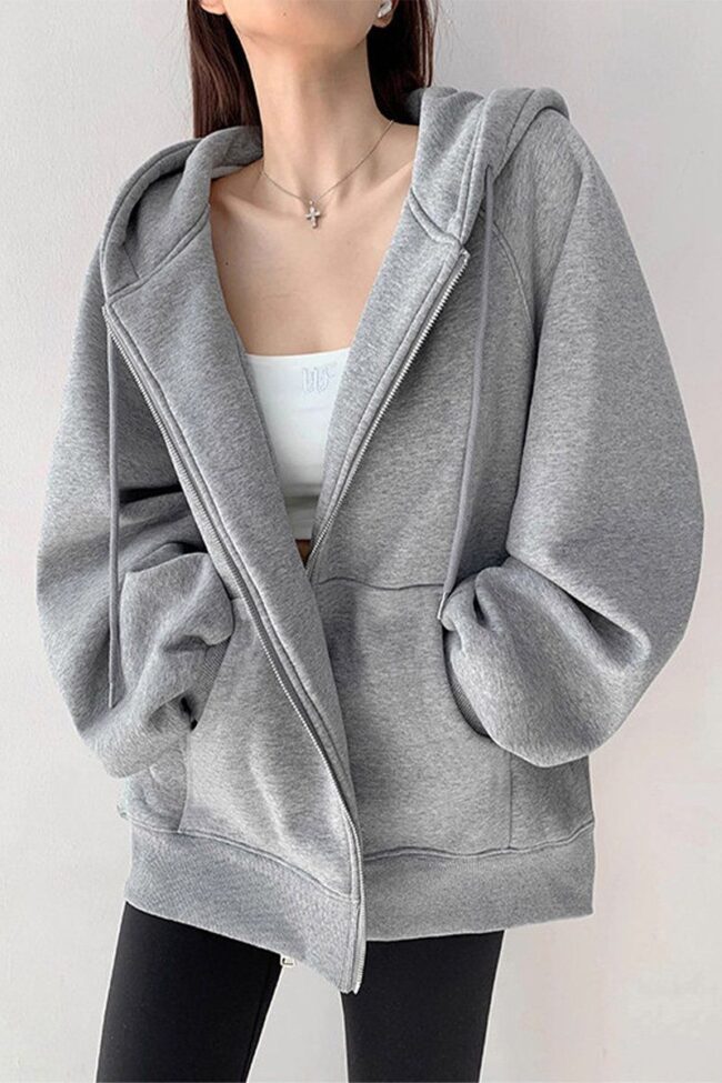 The Maelys Cardigan Casual Hooded Sweatshirt Detail – La Rose Couture Coats & Jackets