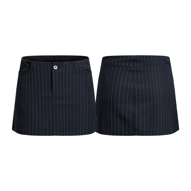 High Waist Double Slip Pocket Slim-fit Slim-fit Short A- line Skirt - Image 4