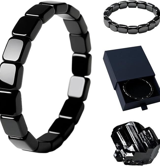 The Sibylle Black Stone Elastic Square Bracelet Hematite Beaded – La Rose Couture Jewellery & Accessories