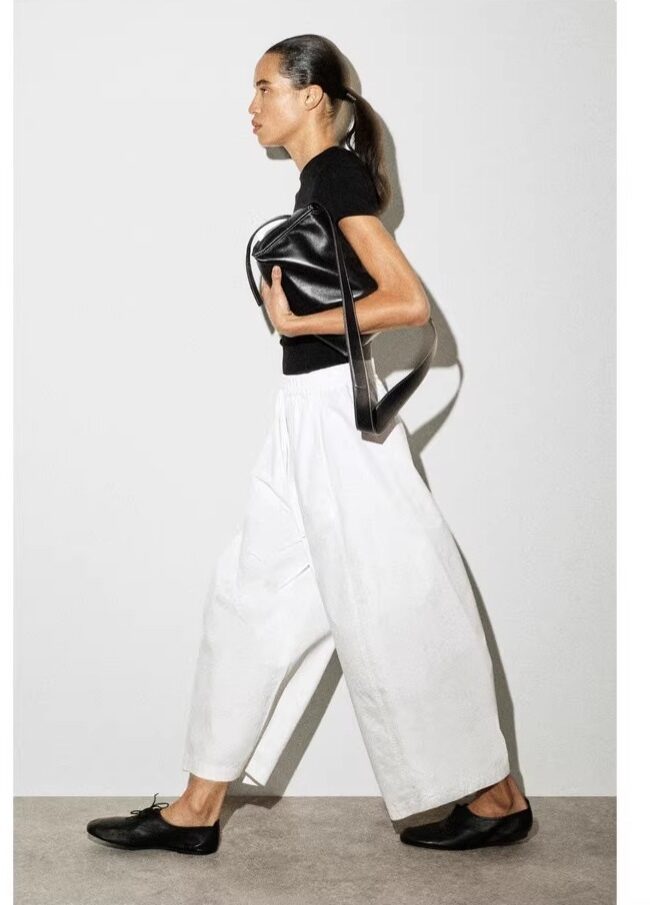 The Florine Casual Wide Leg Drawstring Pants Detail – La Rose Couture Trousers & Skirts
