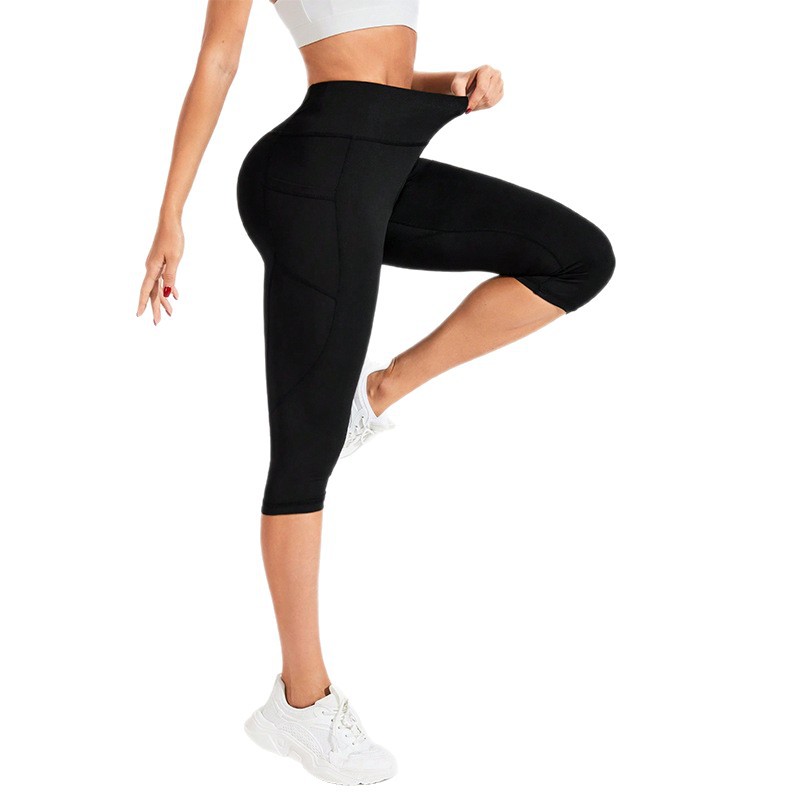 Womens Elastic Yoga Running Shorts - Image 2