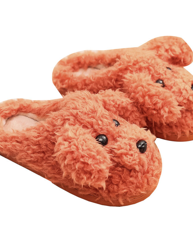 The Margot Plush Teddy Slippers Detail – La Rose Couture Shoes & Footwear