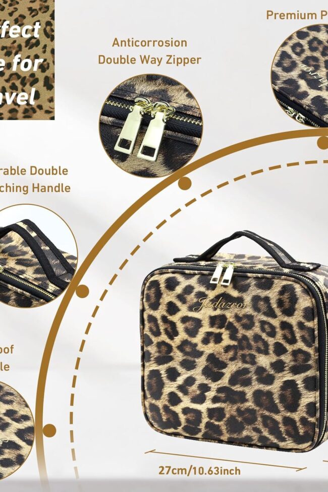 The Isaline Pu Leather Led Lighted Makeup Case with Mirror – La Rose Couture Handbags & Clutches