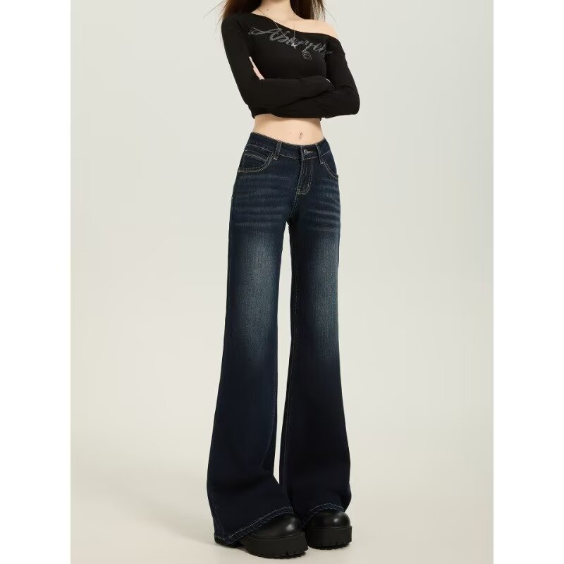 Womens Denim Wide Leg Pants - Image 4