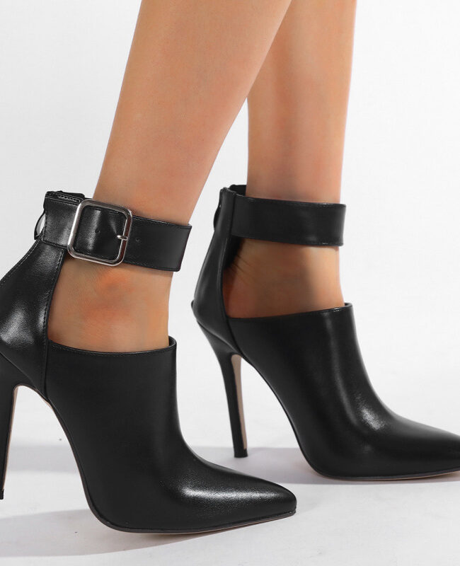 The Lucile Pointed High Heel Ankle Boots Detail – La Rose Couture Shoes & Footwear
