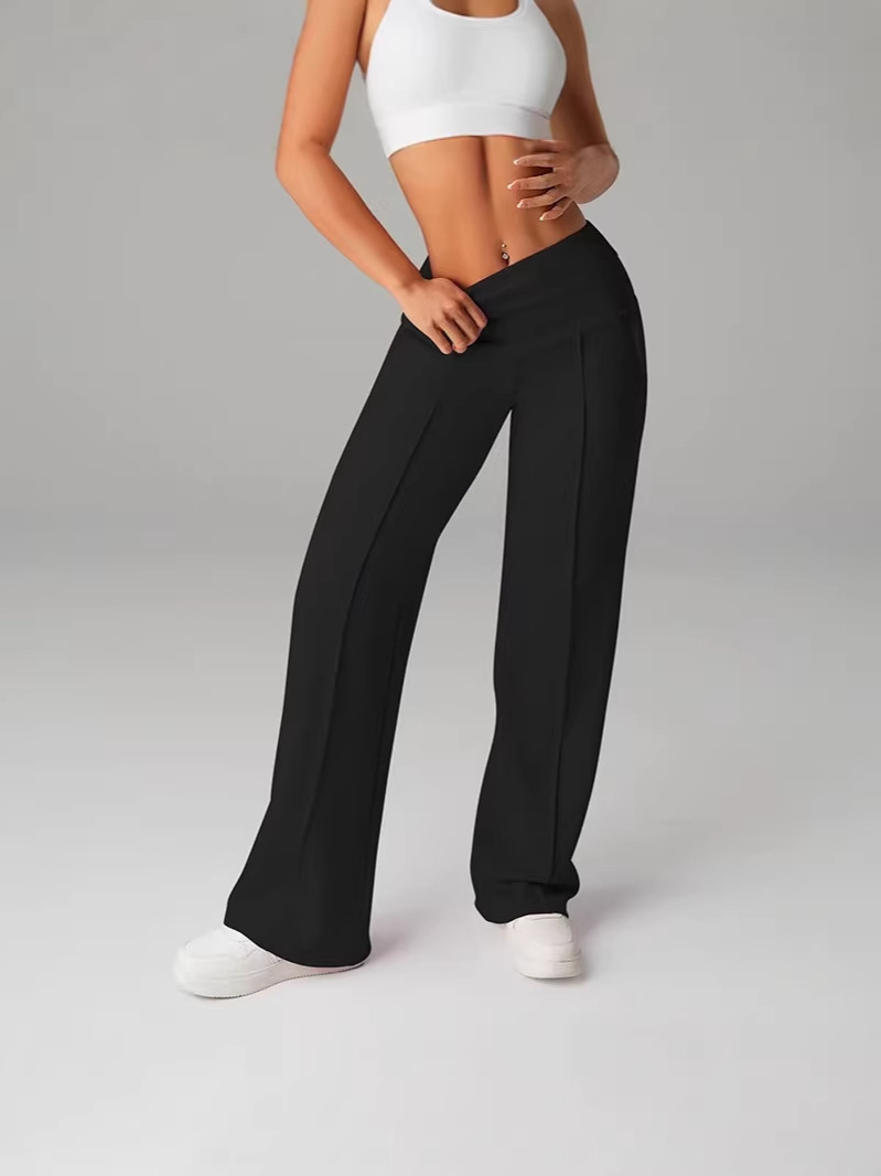 Slim-Fit Sports Straight Leg Pants with Pockets - Image 4