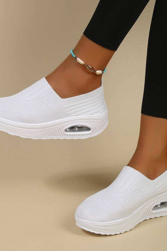 The Amelie Breathable Fly Knit Slip on Rocking Shoes with Air Cushion Detail – La Rose Couture Shoes & Footwear