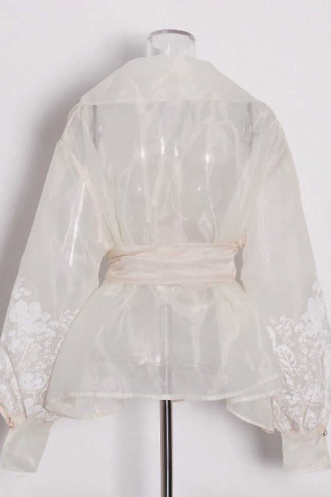 The Solene Retro Palace Style Blouse Detail – La Rose Couture Tops & Blouses