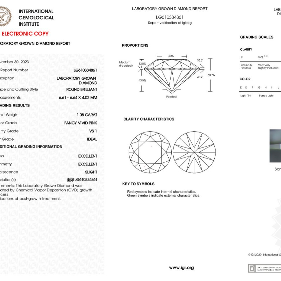Round Pink Loose Diamonds - Image 4