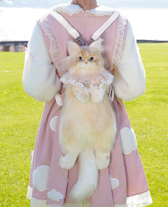 The Adele Maine Coon Cat Plush Backpack Doll – La Rose Couture Handbags & Clutches