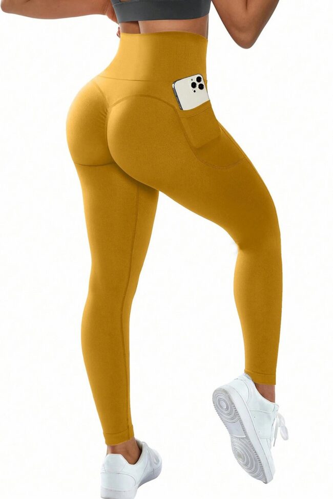 The Delphine High Waist Pocketed Athletic Leggings Detail – La Rose Couture Trousers & Skirts
