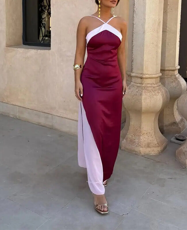 The Clarisse Halter Neck Long Dress Detail – La Rose Couture Dresses & Gowns