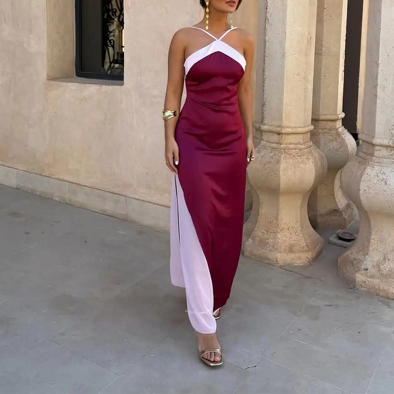 Womens Halter Neck Long Dress - Image 5