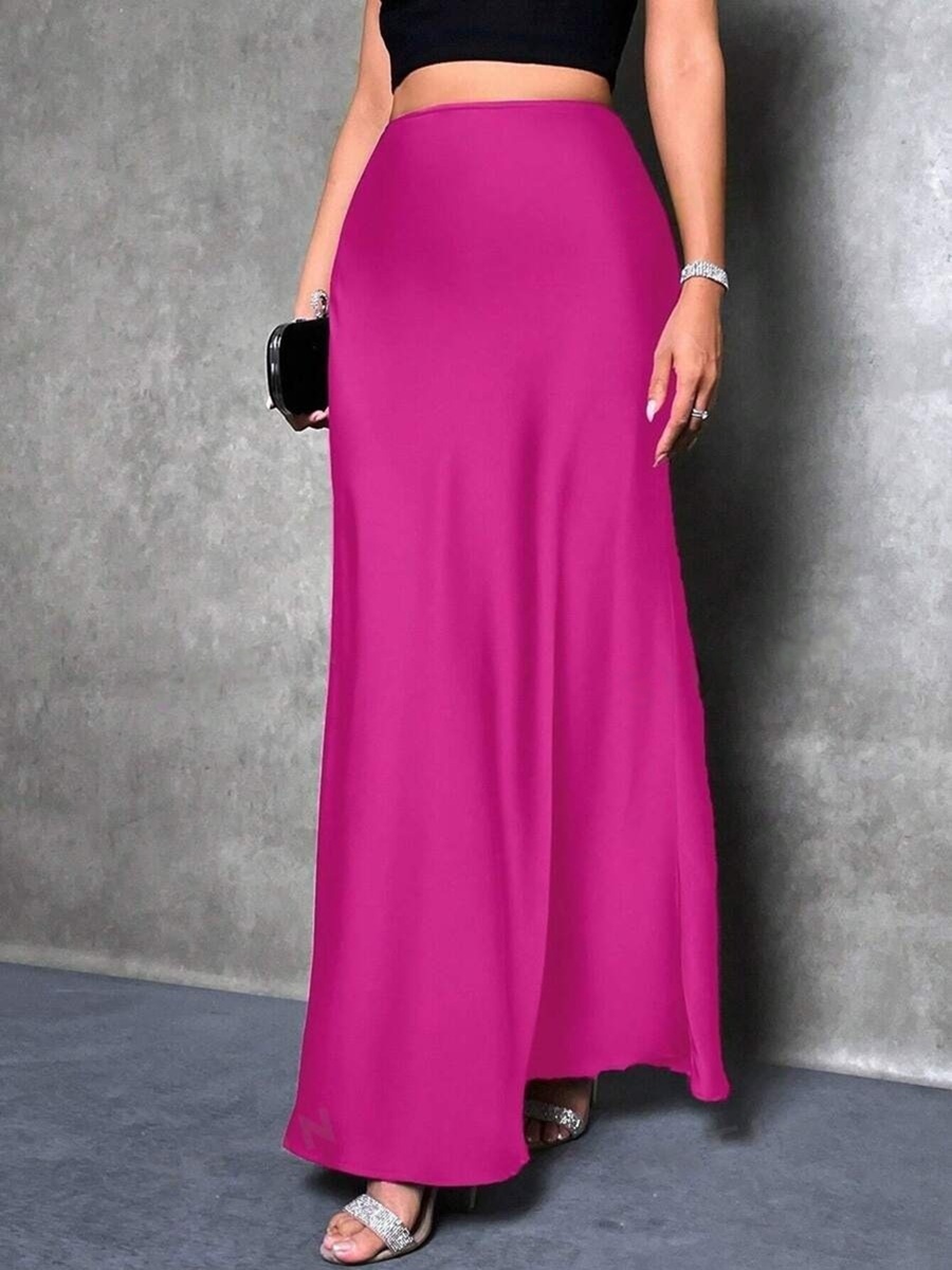 Women's Simple Silk Long Skirt