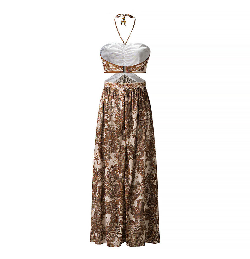 The Mathilde Halter Neck Backless Tie Dye Long Dress – La Rose Couture Dresses & Gowns