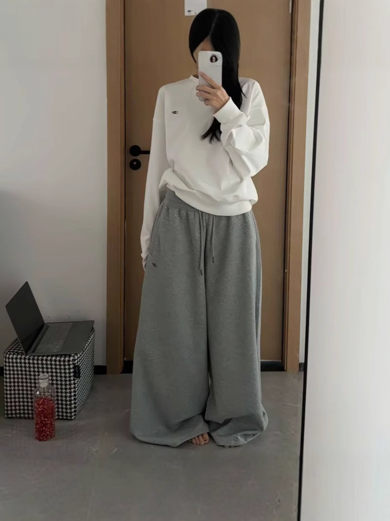 Women's Casual Retro Wide Leg Loose Hip Hop Streetwear Trousers - Image 2