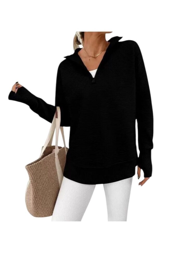 The Ines Casual Knit Sweater Detail – La Rose Couture Tops & Blouses