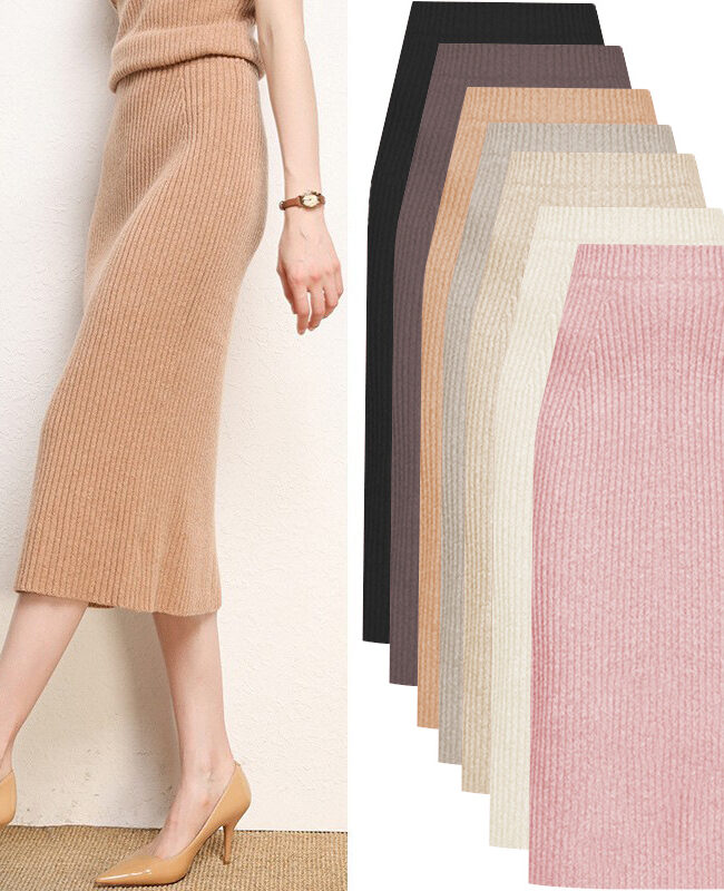 The Eleonore Wool Mid Length Skirt for Winter – La Rose Couture Trousers & Skirts