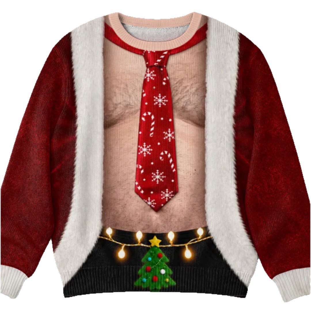 Men's Casual Loose Fit Corduroy Crew Neck Sweatshirt with Digital 3D Animal Print - Image 2